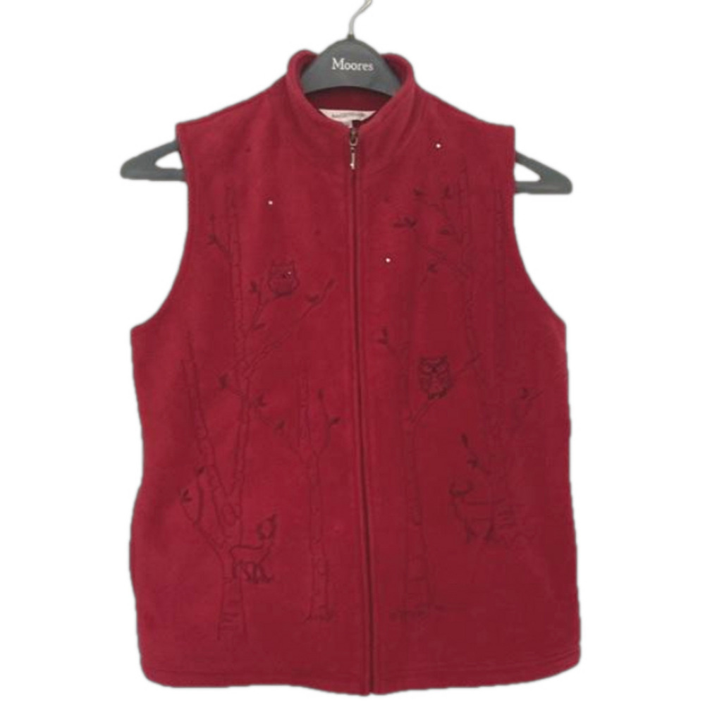 ❤️Vintage Northern Reflections Woodland Zip Up Fleece Vest, Size Medium